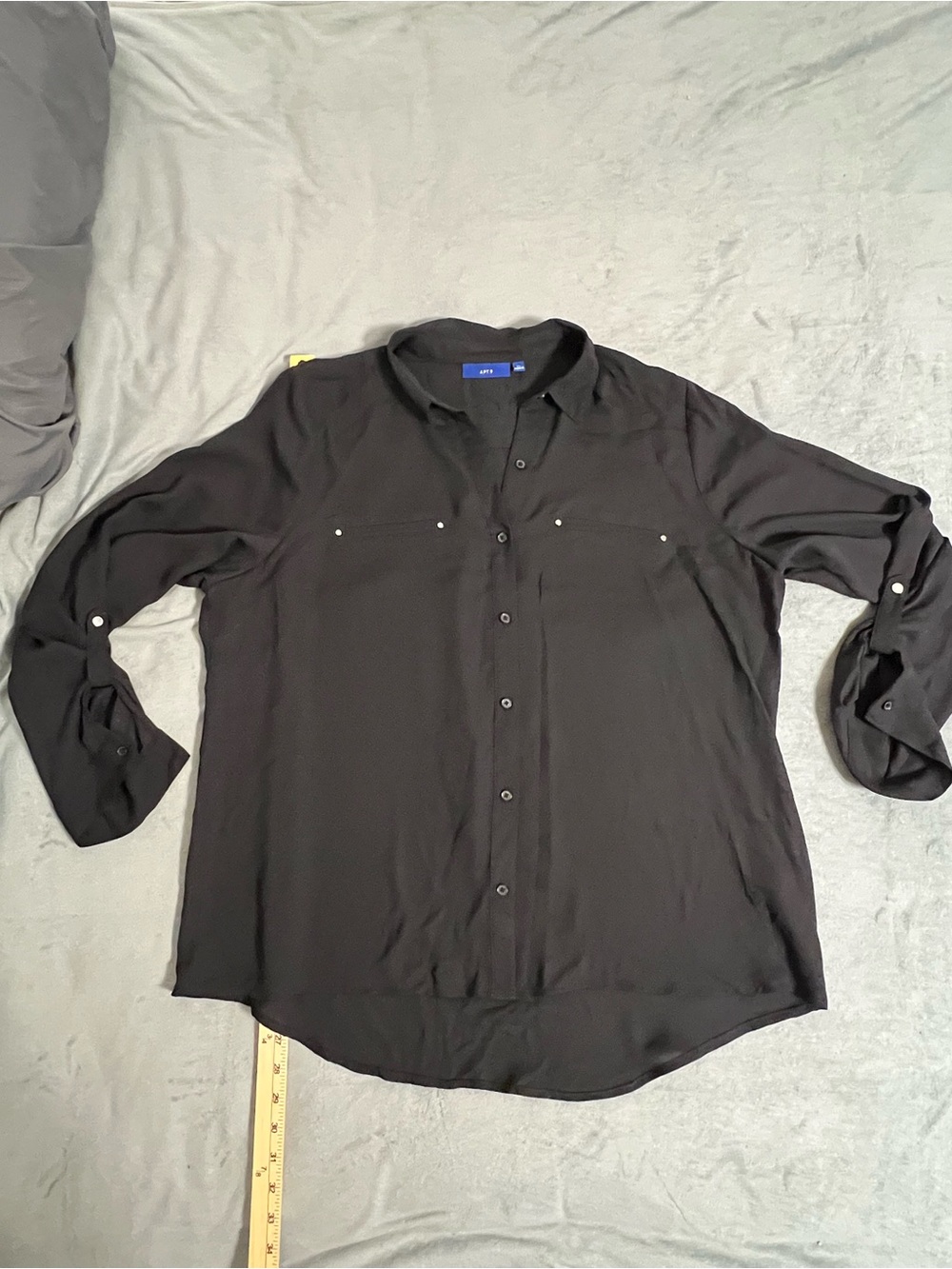 Apt 9 Women's Black Button-Up Shirt
